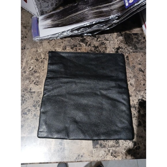 Victoria's Secret Angel Black Faux Leather Anniversary Foldover Clutch Bag - Picture 3 of 10